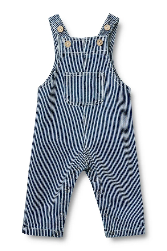 Wheat ogrodniczki jeansowe niemowlęce Planet friendly niebieski 6792.436.GOTS