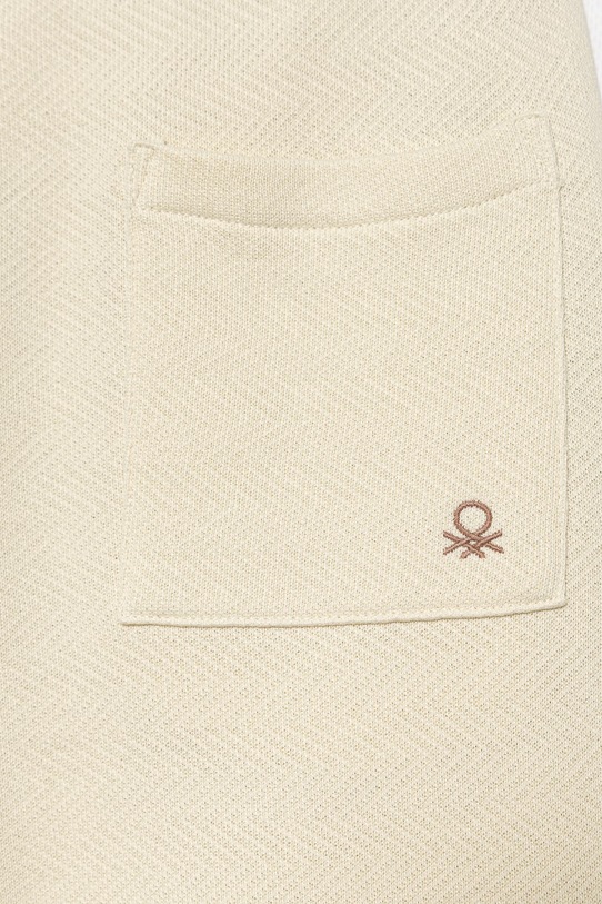 Chłopiec United Colors of Benetton spodnie dresowe dziecięce bawełniane 30DSCF06W.G.Stagionale beżowy