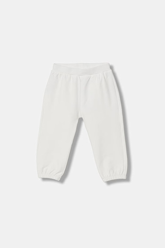 United Colors of Benetton spodnie dresowe dziecięce bawełniane z elastanem biały 35FNAF029.W.Stagionale