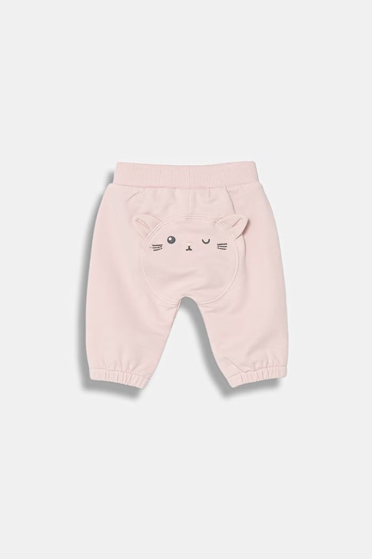 United Colors of Benetton spodnie dresowe dziecięce bawełniane z elastanem 35FNAF029.W.Stagionale różowy SS26