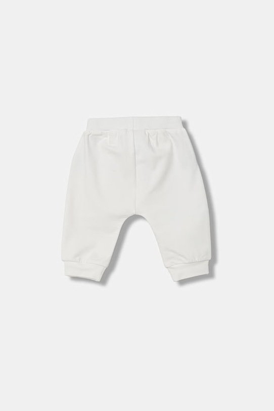 United Colors of Benetton spodnie dresowe dziecięce bawełniane z elastanem 35FNAF02K.W.Stagionale biały SS26