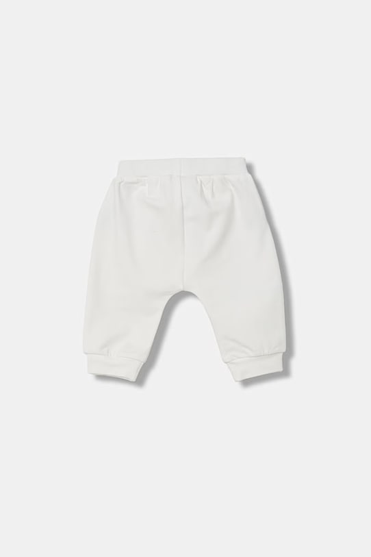 United Colors of Benetton spodnie dresowe dziecięce bawełniane z elastanem 35FNAF02K.W.Stagionale biały SS26