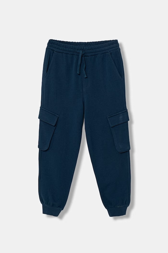 United Colors of Benetton spodnie dresowe dziecięce bawełniane granatowy 3NBMCF06I.G.Stagionale