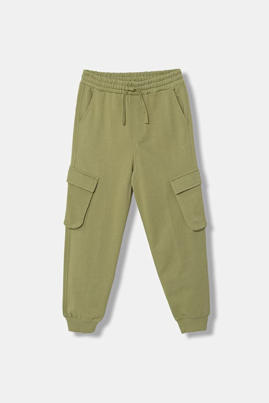 United Colors of Benetton spodnie dresowe dziecięce bawełniane zielony 3NBMCF06I.G.Stagionale