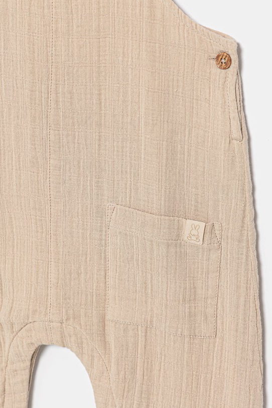 Chlapec United Colors of Benetton Nohavice na traky dojčenské bavlnené 4HRGAT01L.W.Stagionale béžová
