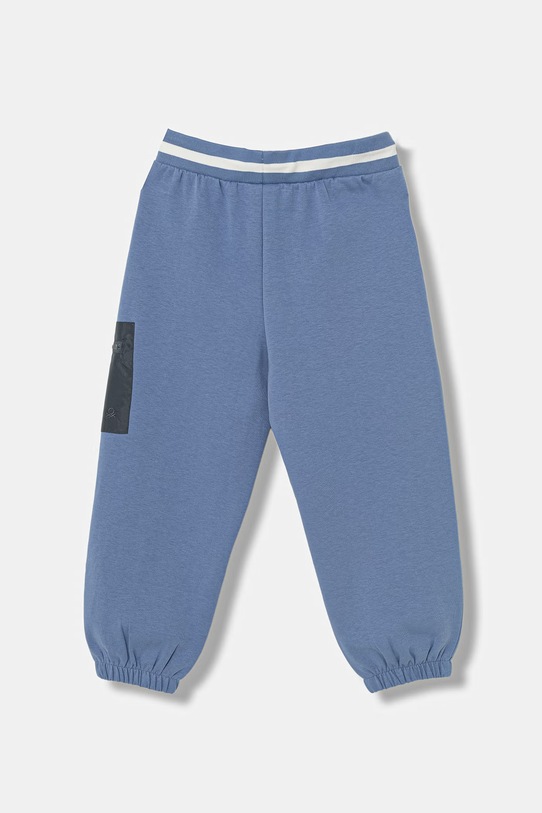 United Colors of Benetton spodnie dresowe dziecięce bawełniane 35JVCF072.G.Stagionale niebieski SS26