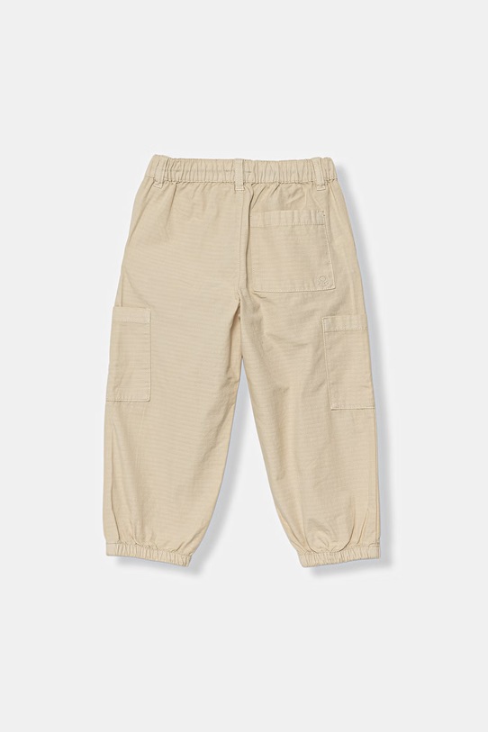 United Colors of Benetton Spodnie joggery dziecięce bawełniane 456SGF01R.P.Stagionale beżowy SS26