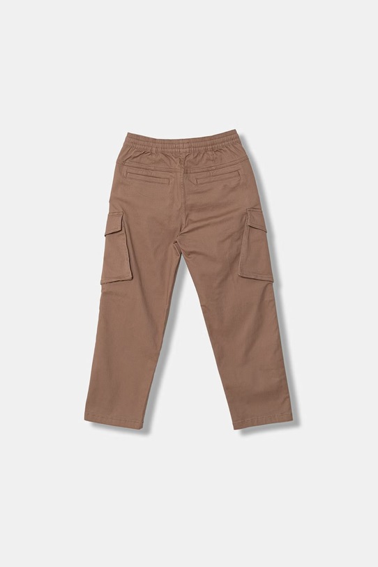 United Colors of Benetton spodnie dziecięce bawełniane z elastanem 4TCGCF05D.G.Stagionale brązowy SS26