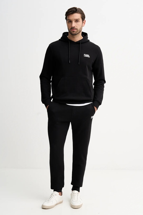Karl Lagerfeld spodnie dresowe bawełniane 561917.705782 czarny SS26