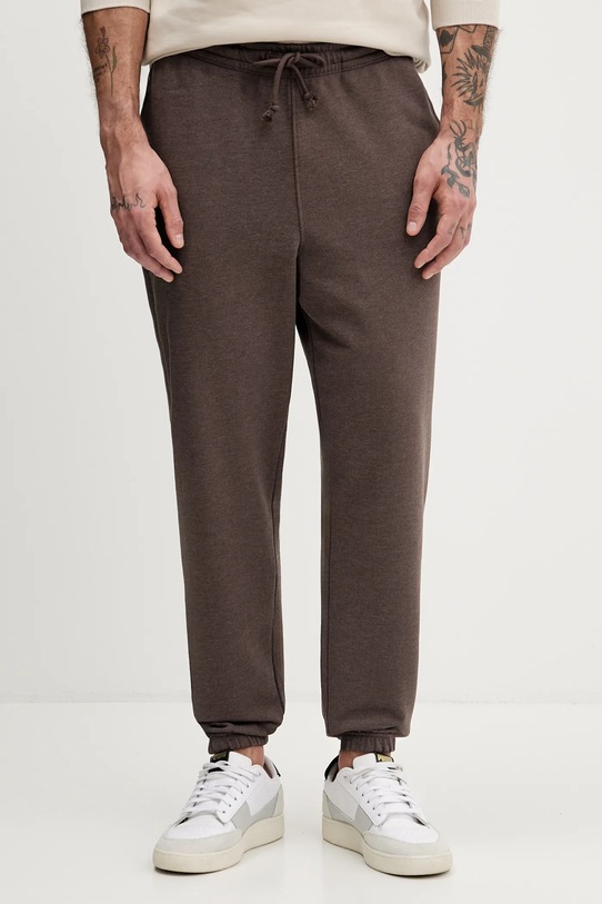 Tommy Jeans spodnie dresowe melanż brązowy DM0DM22358