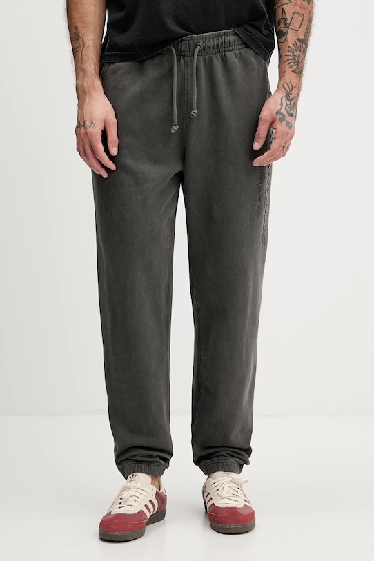 Tommy Jeans spodnie dresowe bawełniane melanż szary DM0DM22360