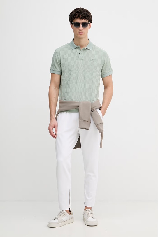 BOSS Green spodnie dresowe męskie JT_TOC Spin Long 50554379 biały SS26