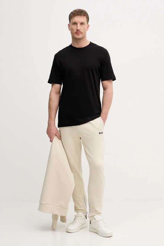 BOSS Green spodnie dresowe JT_TOC Spin Long 50554379 beżowy SS26