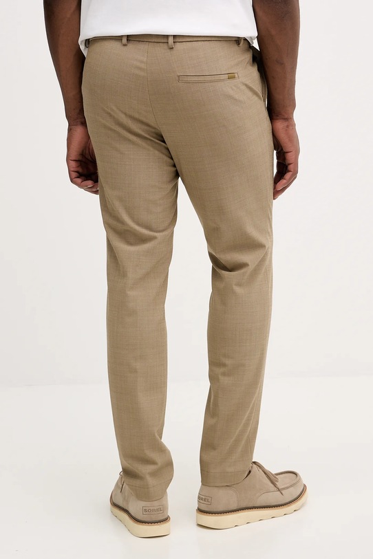 Odzież BOSS spodnie z dodatkiem wełny 50556758 beżowy