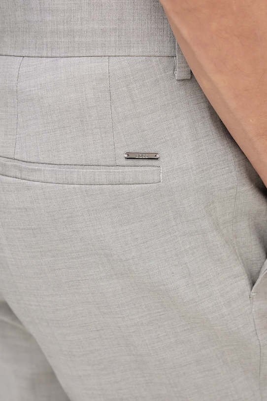 Nohavice s prímesou vlny BOSS sivá 50557407