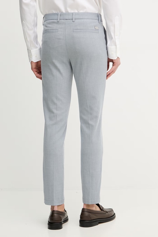 Odzież BOSS spodnie slim fit męskie z bawełną H-Kaiton1 50553813 niebieski