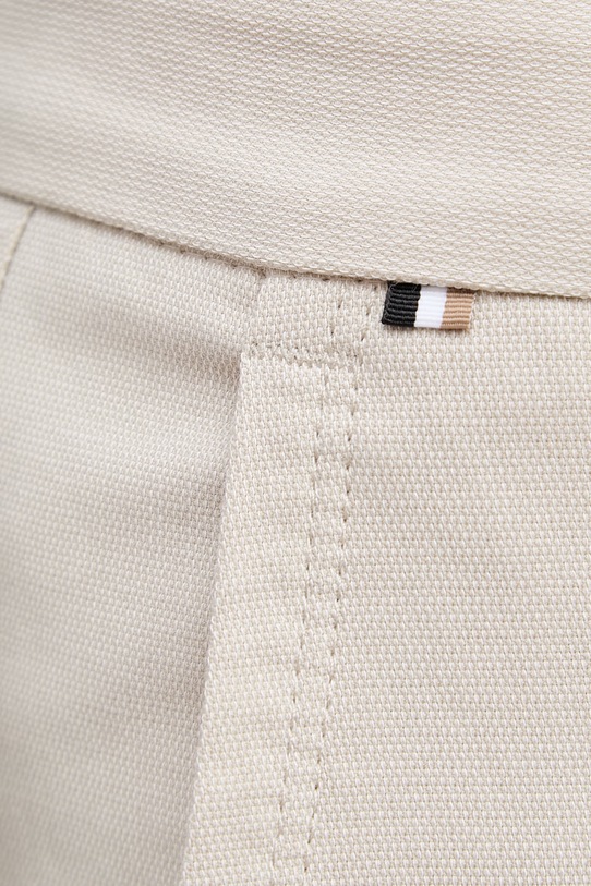 BOSS slim fit hlače za muškarce s pamukom H-Kaiton1 bež 50553813