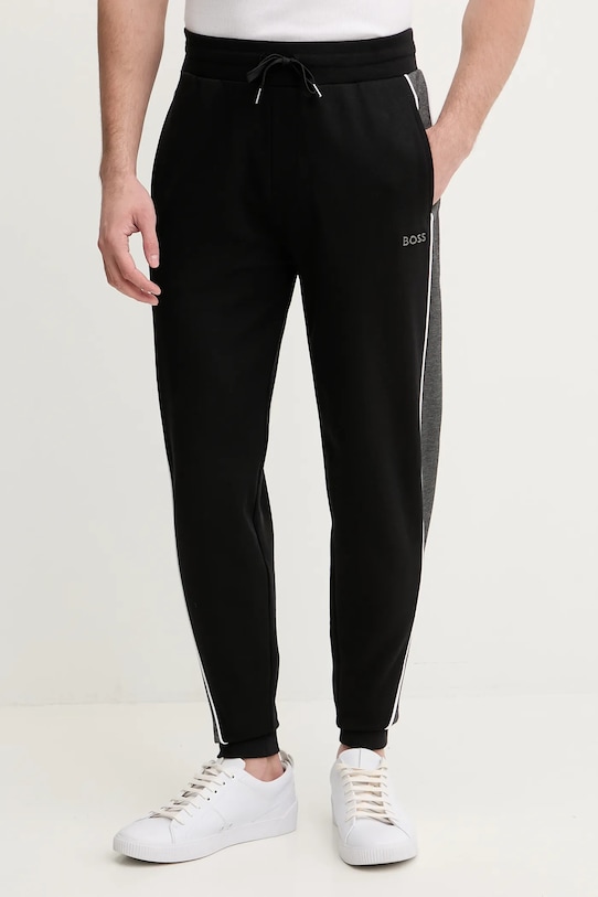 Παντελόνι lounge BOSS Tracksuit Pants πλεκτό ύφασμα μαύρο 50554794