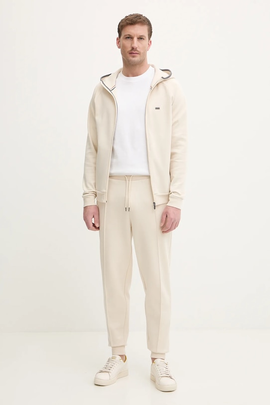 BOSS spodnie dresowe Sense Pants 50557197 beżowy SS26
