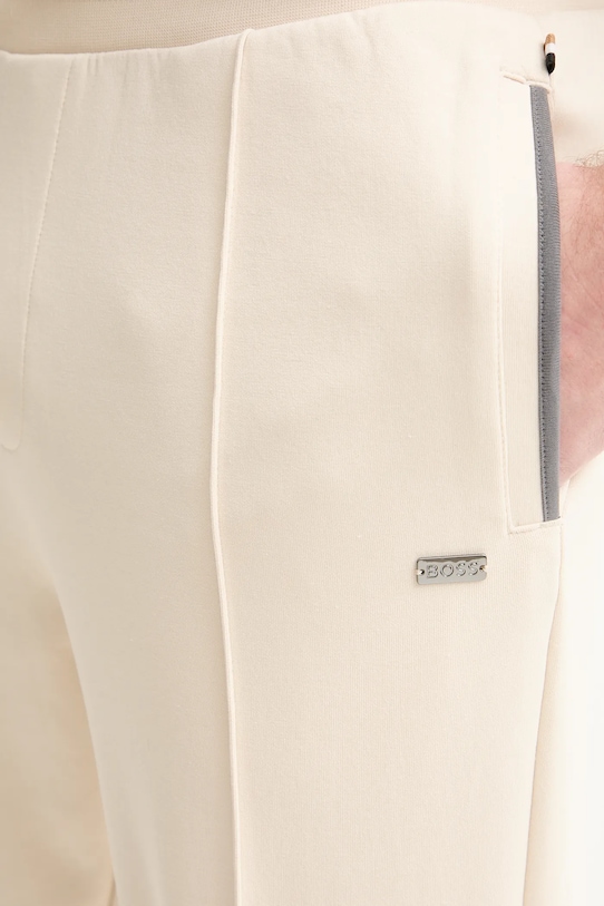 BOSS spodnie dresowe Sense Pants beżowy 50557197