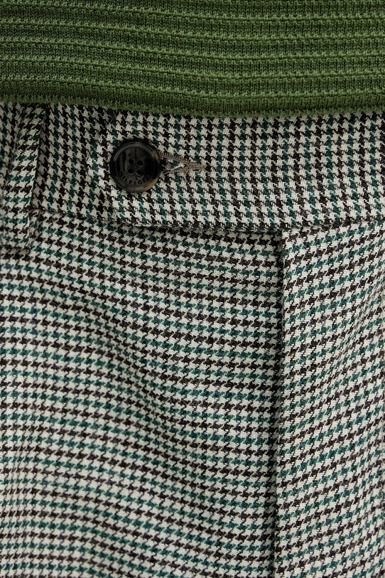 Tommy Hilfiger spodnie wełniane zielony MW0MW42580