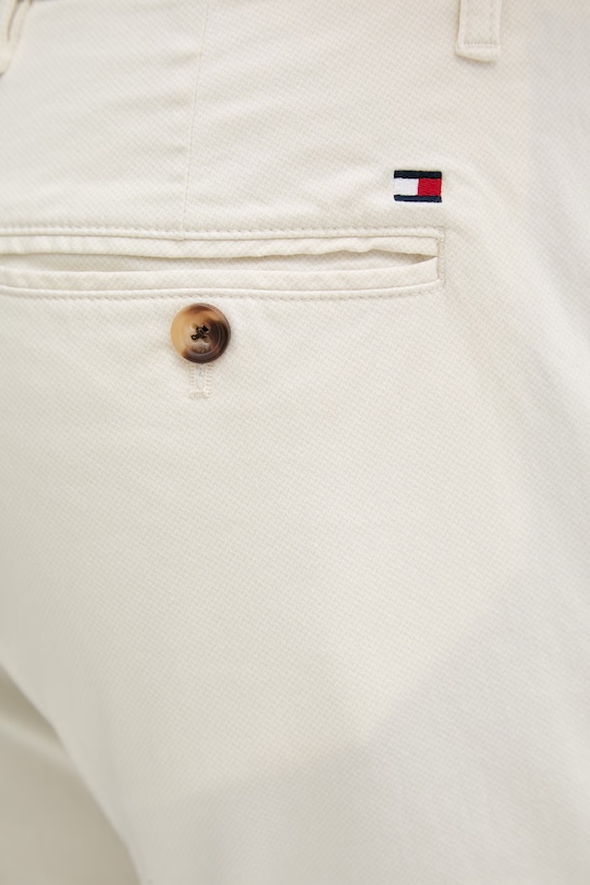 Tommy Hilfiger nohavice slim fit pánske s bavlnou béžová MW0MW41924