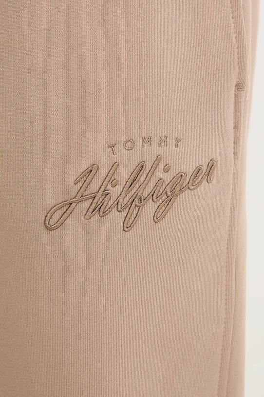 Tommy Hilfiger spodnie dresowe bawełniane beżowy MW0MW42537