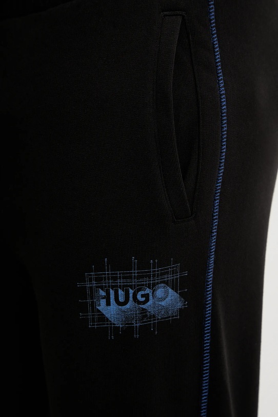 Hugo Blue spodnie dresowe bawełniane Notharos czarny 50553508