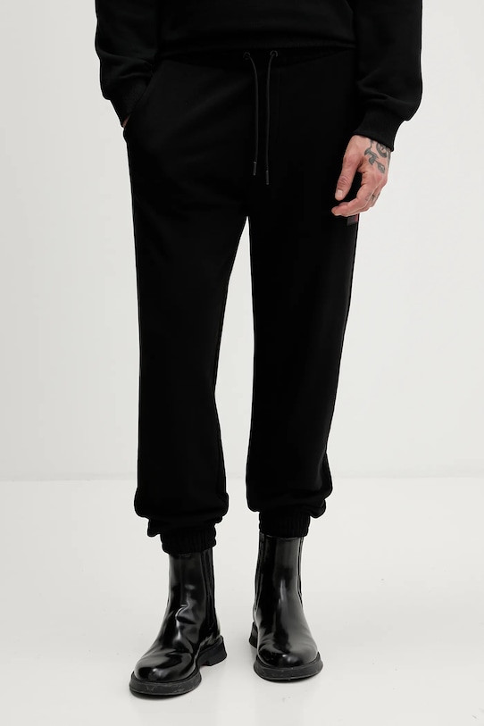 Хлопковые спортивные штаны HUGO хлопок чёрный 50553146