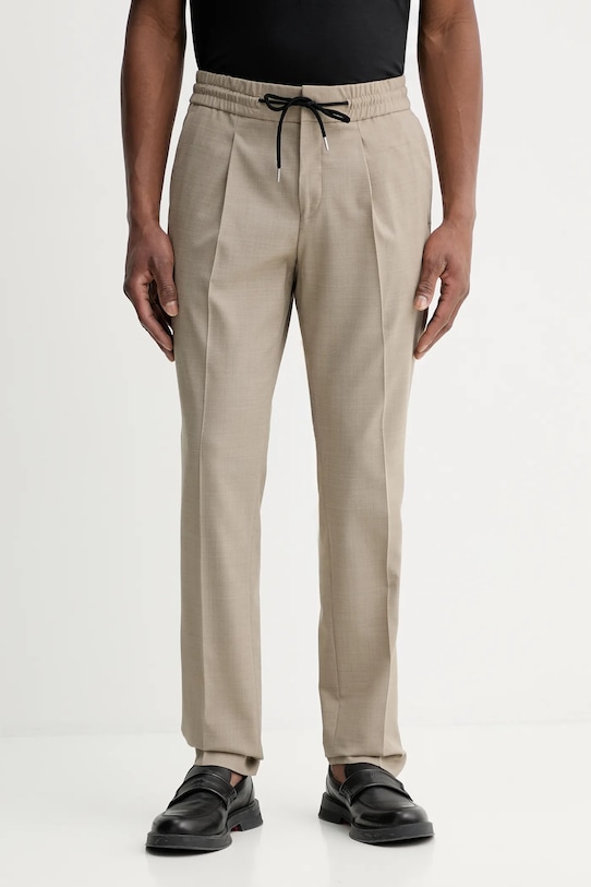 Штани з додаванням вовни HUGO Getlin251F3 прямий бежевий 50554817