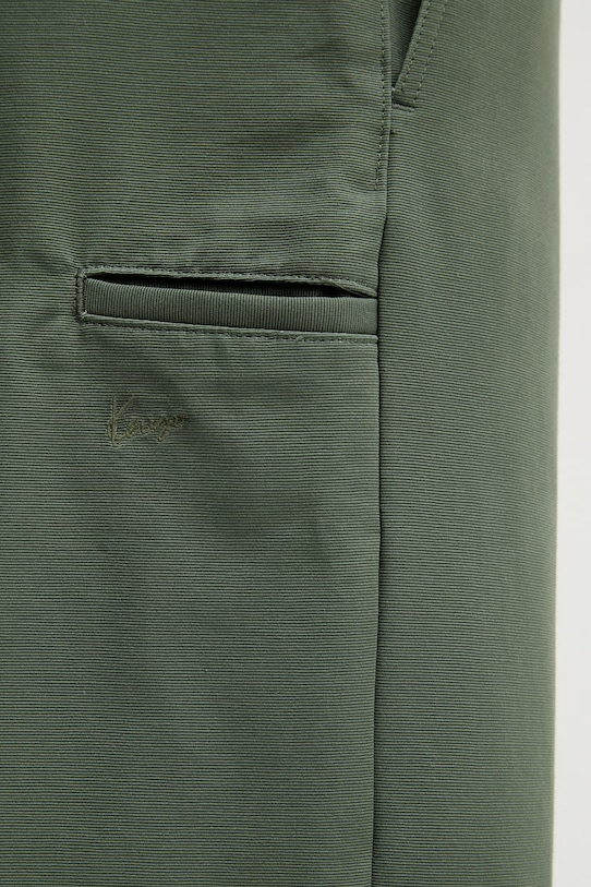 Kenzo spodnie bawełniane zielony FG55PA2079OT