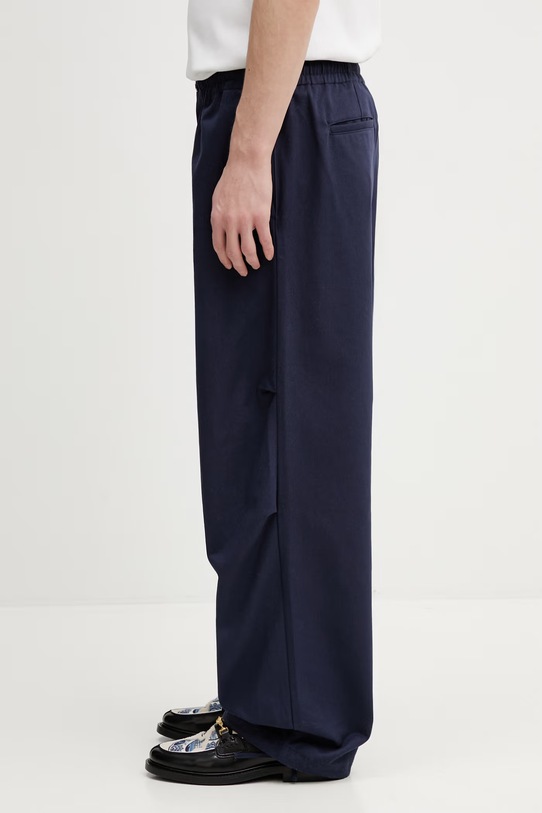Kenzo spodnie bawełniane FG55PA5089OD granatowy SS26
