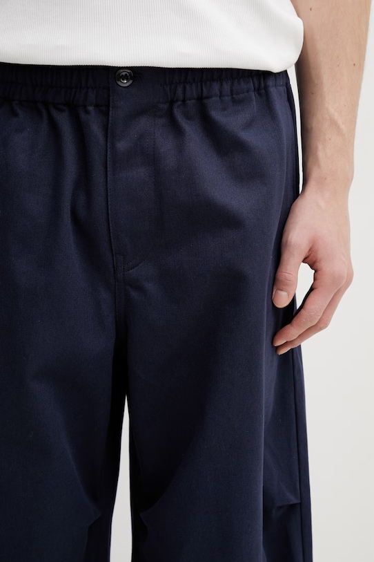 Kenzo spodnie bawełniane granatowy FG55PA5089OD