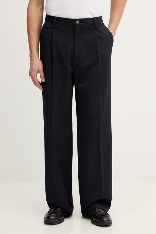 Hlače Guess TYLER ravni mornarsko plava M6RB65.WI492