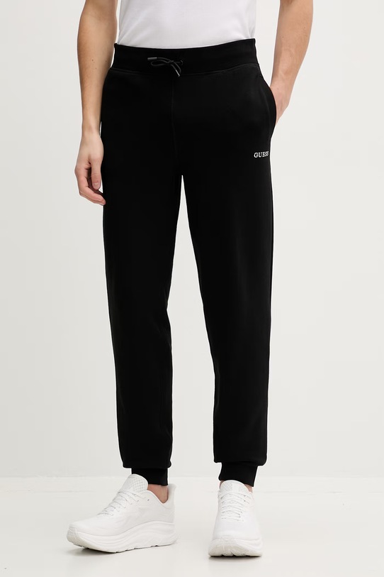 Guess spodnie dresowe MARZIO dzianina czarny Z6RB12.KAIJ1