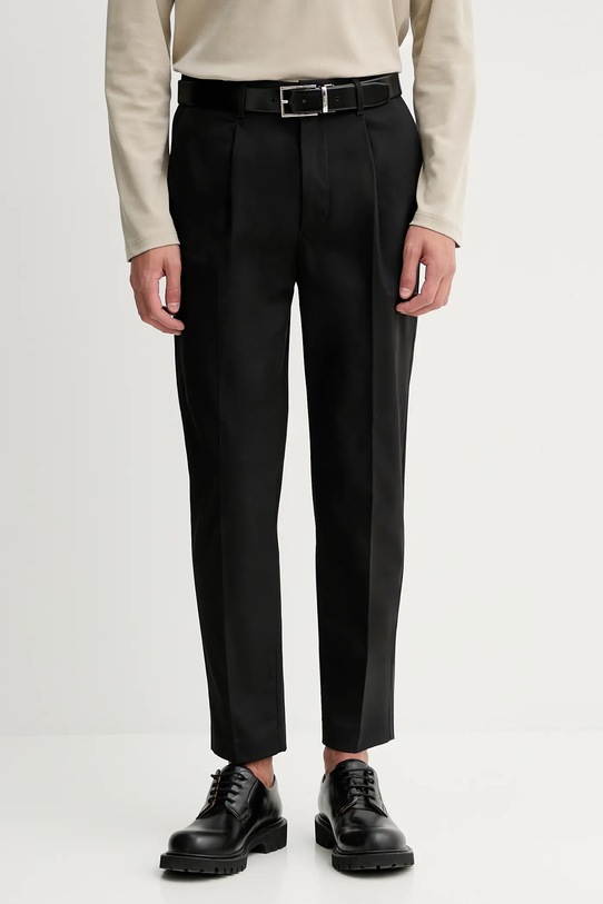 Calvin Klein spodnie z elastanem czarny LV04LE612G