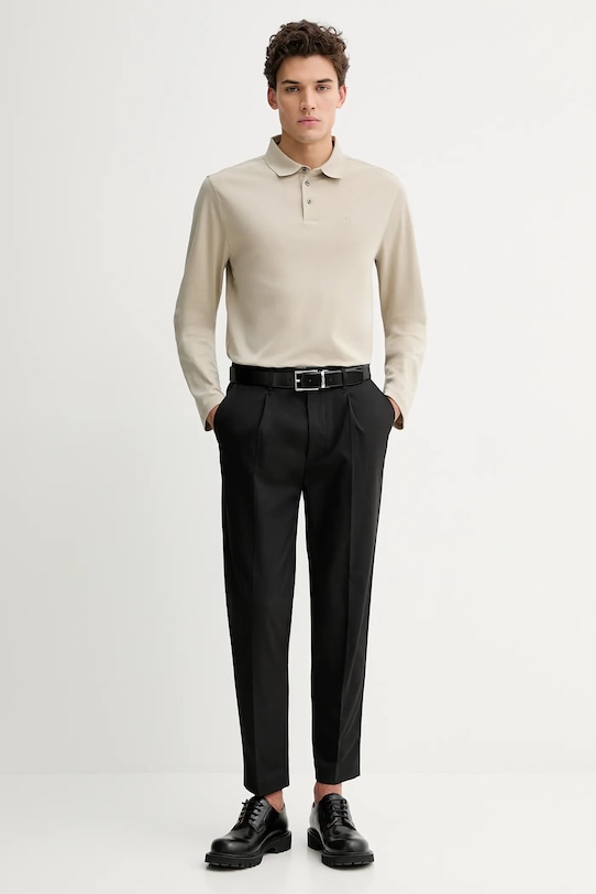 Calvin Klein spodnie LV04LE612G czarny SS26