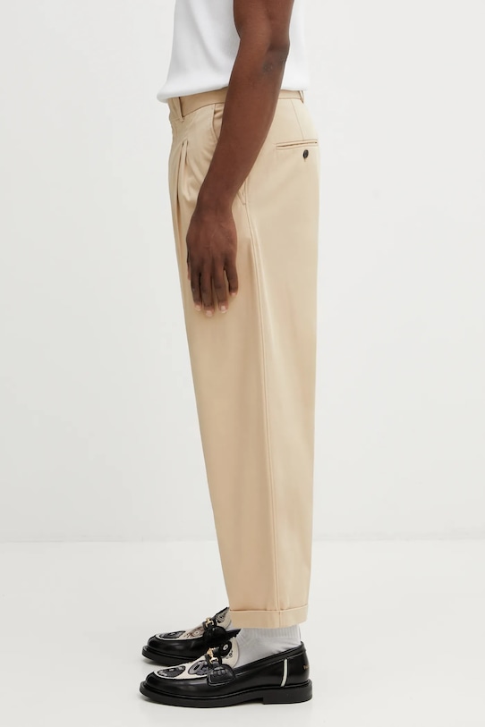 Drôle de Monsieur spodnie Pantalon Cropped a Plis J.BP192.CO214.BG beżowy SS26