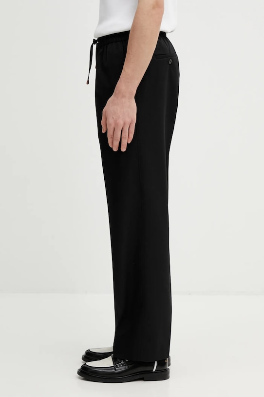 Drôle de Monsieur trousers with wool blend Pantalon Droit J.BP191.PL127.BL black SS26