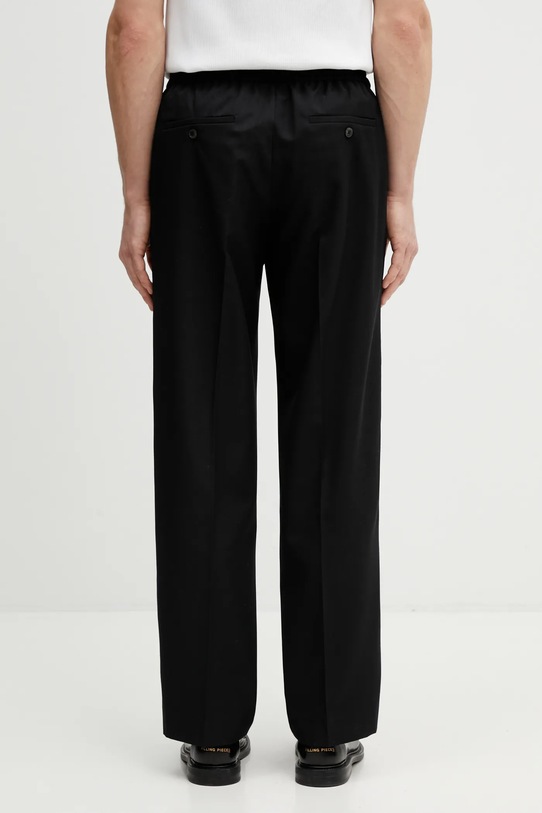 Odzież Drôle de Monsieur spodnie z dodatkiem wełny Pantalon Droit J.BP191.PL127.BL czarny