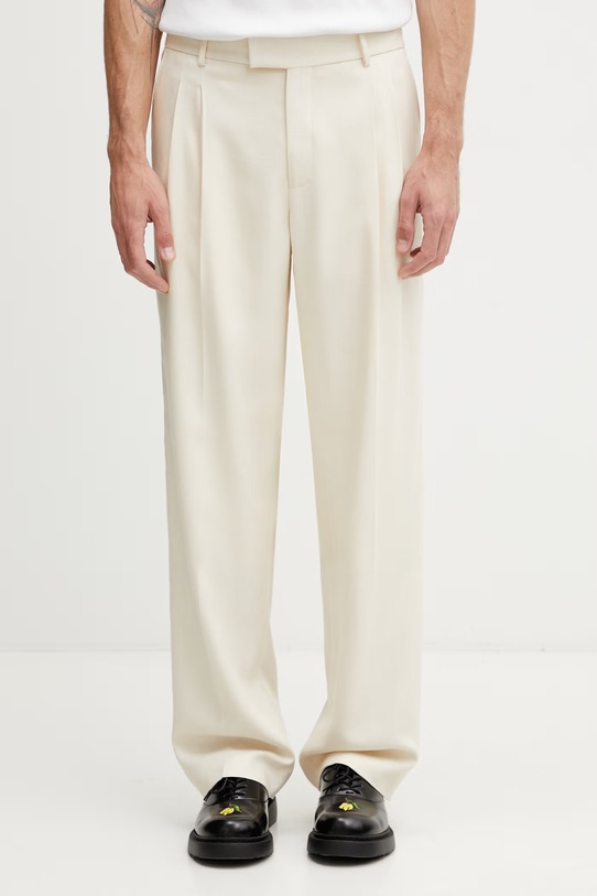 Drôle de Monsieur pantaloni de costum pentru bărbați, cu vâscoză Golfeur bej K.BP165.VI029.OW