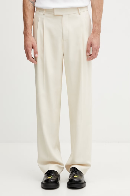 Drôle de Monsieur oblekové nohavice pánske s viskózou Golfeur béžová K.BP165.VI029.OW