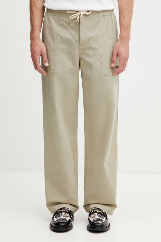 Drôle de Monsieur spodnie z bawełną męskie zielony K.BP197.CO273.KK