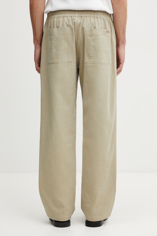 Odzież Drôle de Monsieur spodnie z bawełną męskie K.BP197.CO273.KK zielony