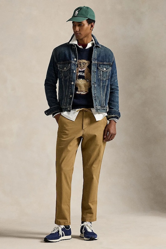 Odzież Polo Ralph Lauren spodnie 710980766 zielony