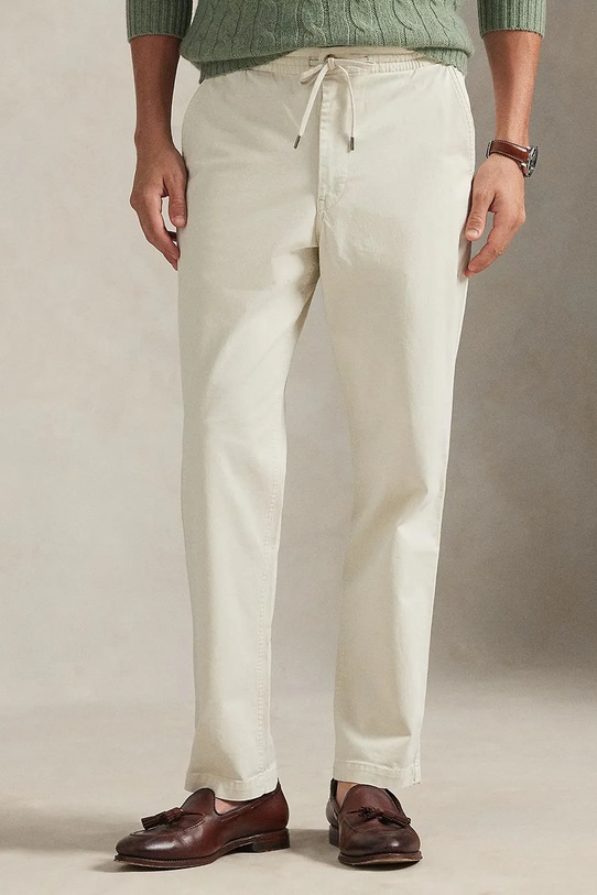 Polo Ralph Lauren spodnie z elastanem beżowy 710980766