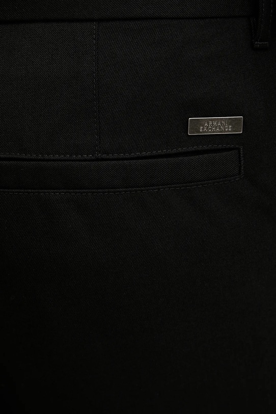 Armani Exchange spodnie z domieszką wełny czarny XM001816.AF21302