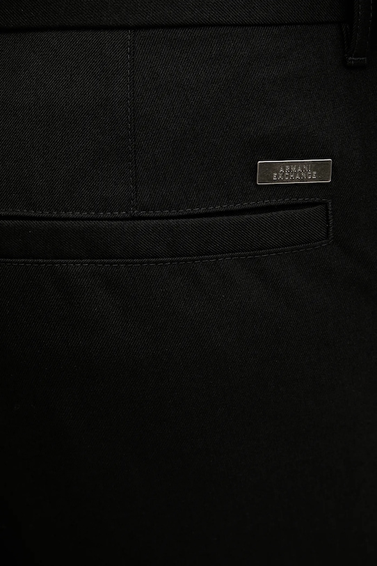 Armani Exchange spodnie z domieszką wełny czarny XM001816.AF21302