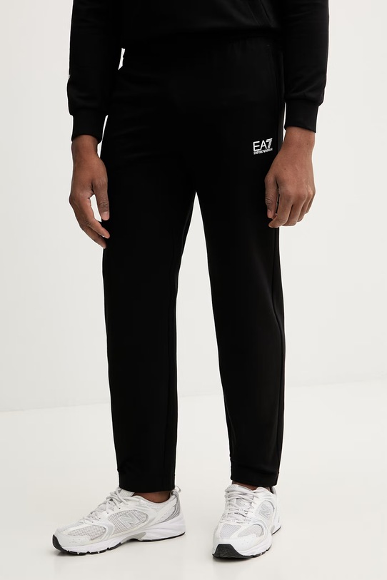 EA7 Emporio Armani spodnie dresowe bawełniane bawełna czarny PJVRZ.8NPP65