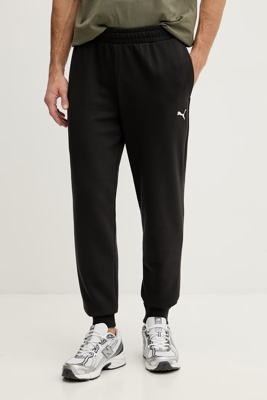 Puma spodnie dresowe męskie z bawełną Essential Sweatpants czarny 682616